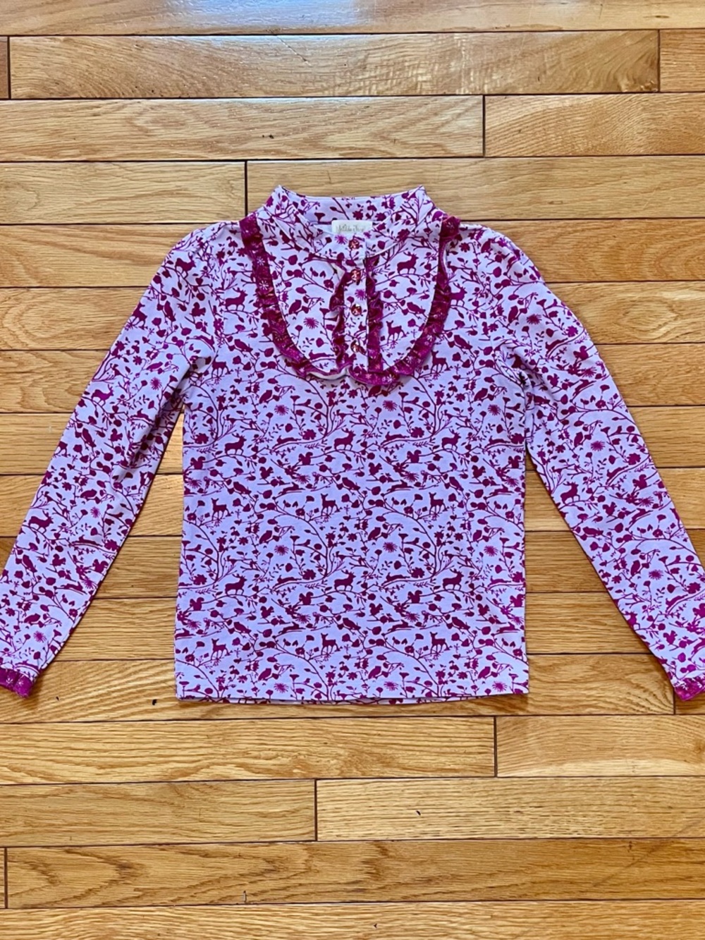 💕Size 6 darling Matilda Jane light purple and raspberry Yasmin Tuxedo Top!